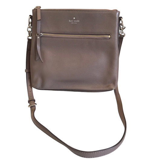 Crossbody Designer By Kate Spade In Taupe, Size:Small