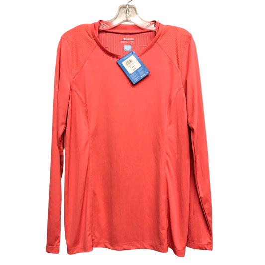 Athletic Top Ls Crewneck By Columbia In Orange, Size:L