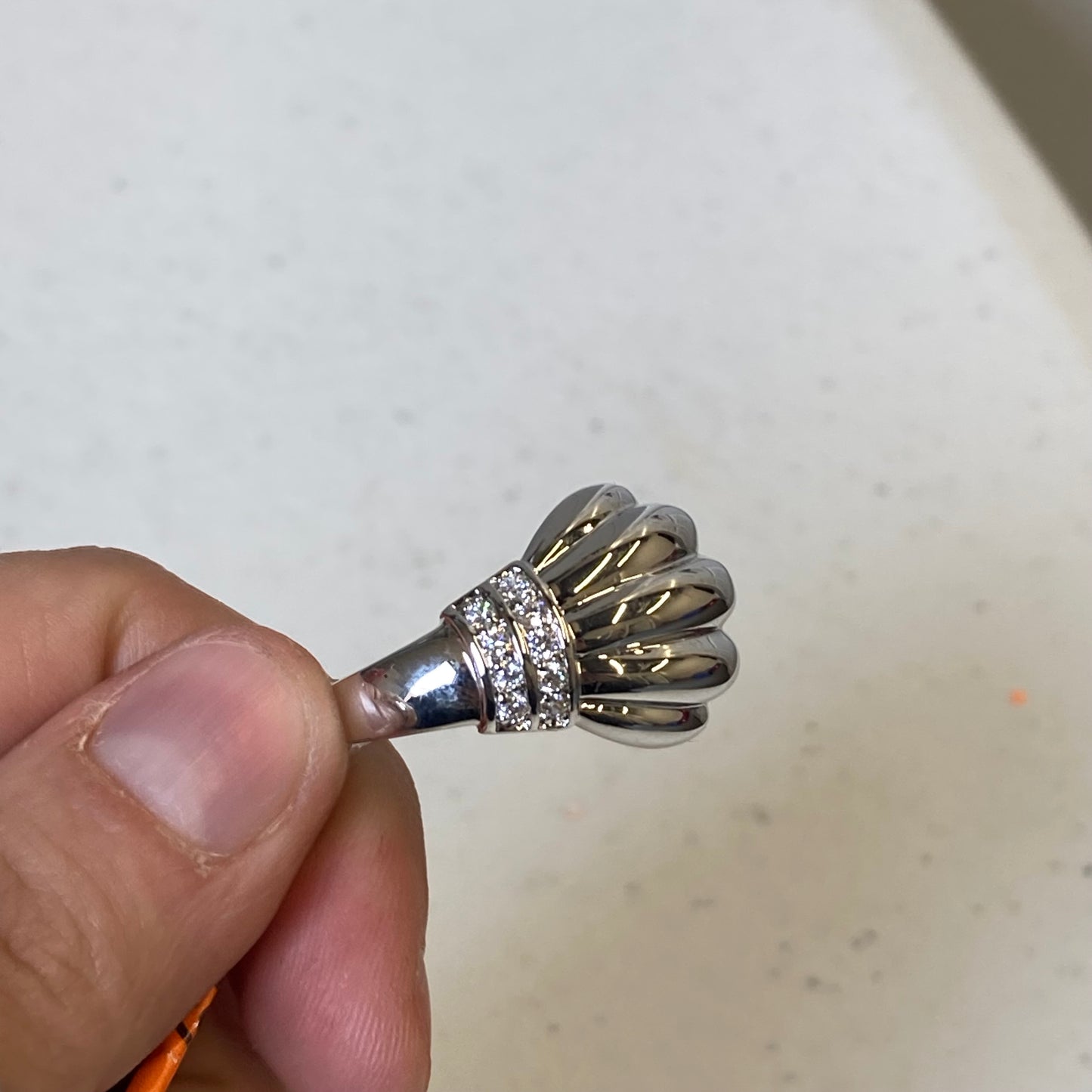 Ring Statement  In Silver, Size:8
