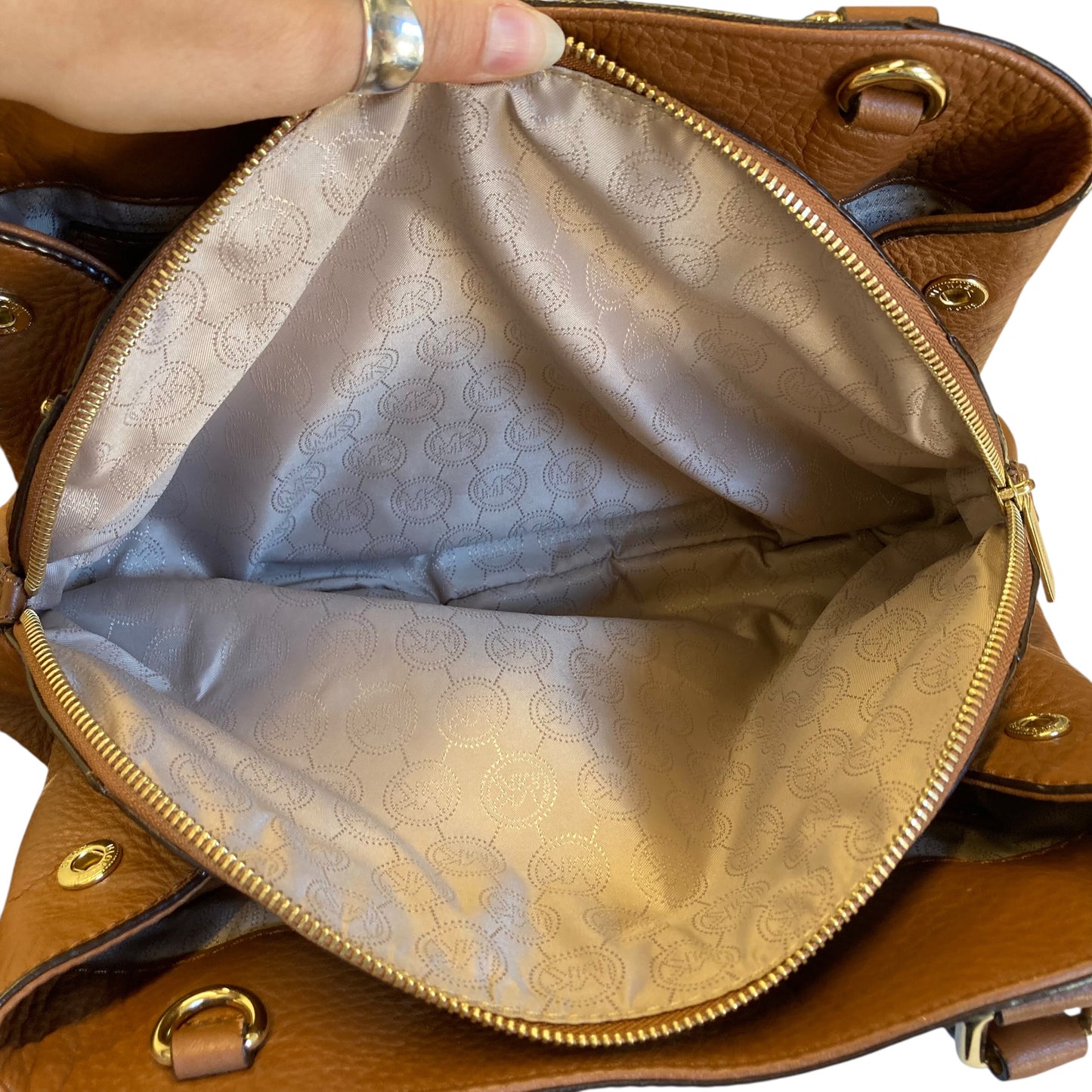 Crossbody Designer By Michael Kors In Brown, Size:Medium
