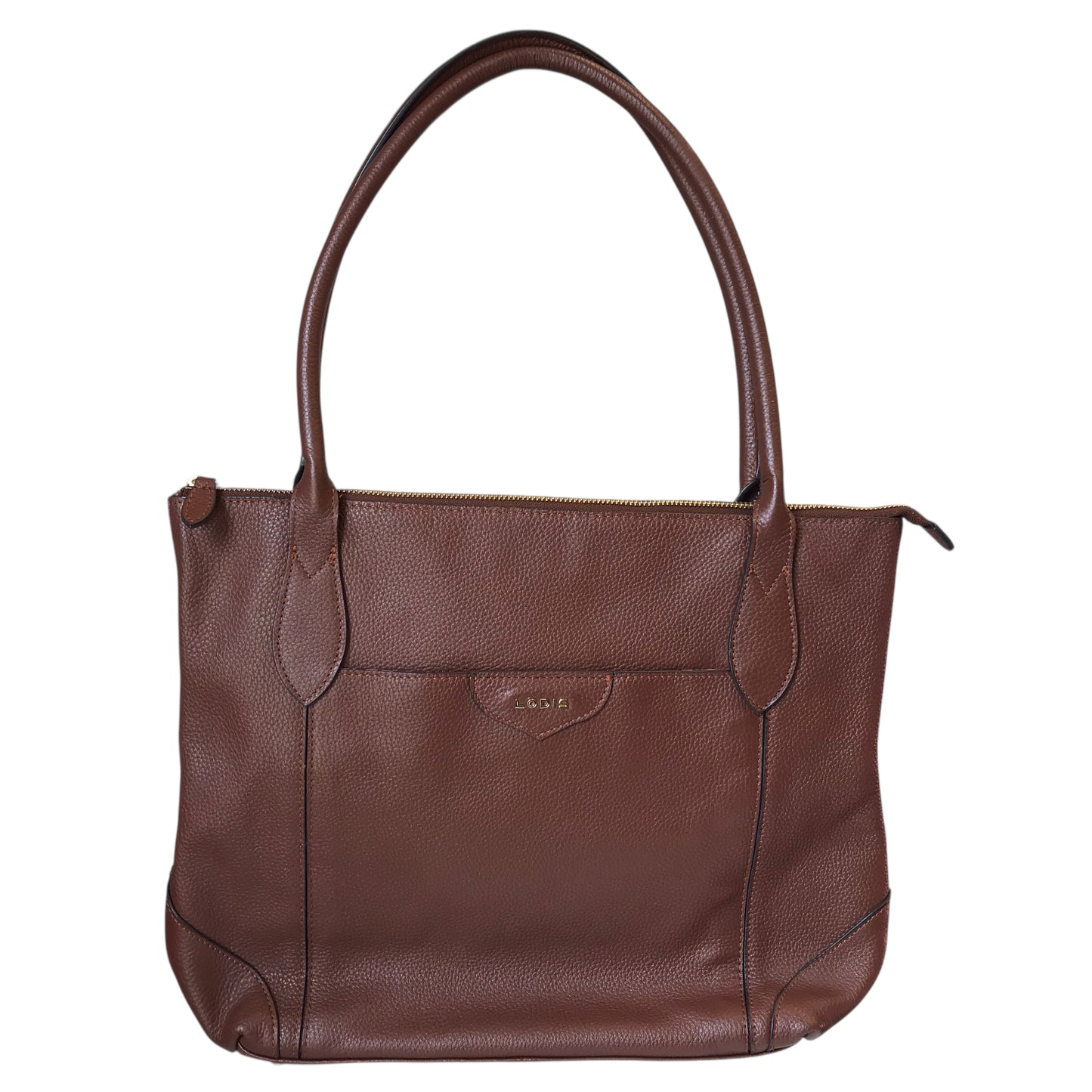 Handbag Leather By Lodis In Brown, Size:Large