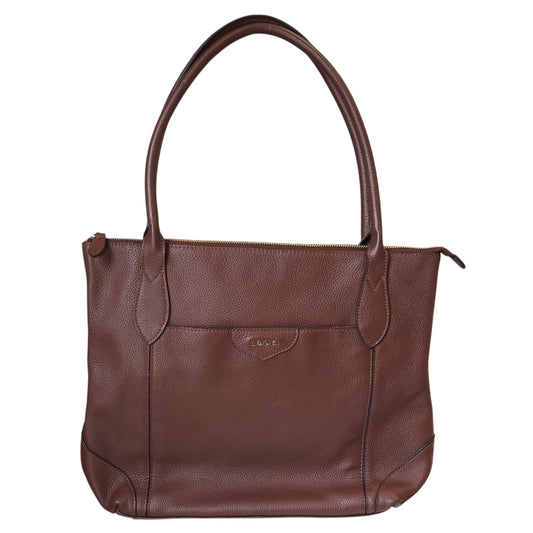 Handbag Leather By Lodis In Brown, Size:Large