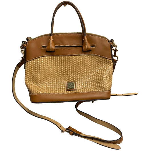 Crossbody Designer By Dooney And Bourke In Brown & Tan, Size:Large