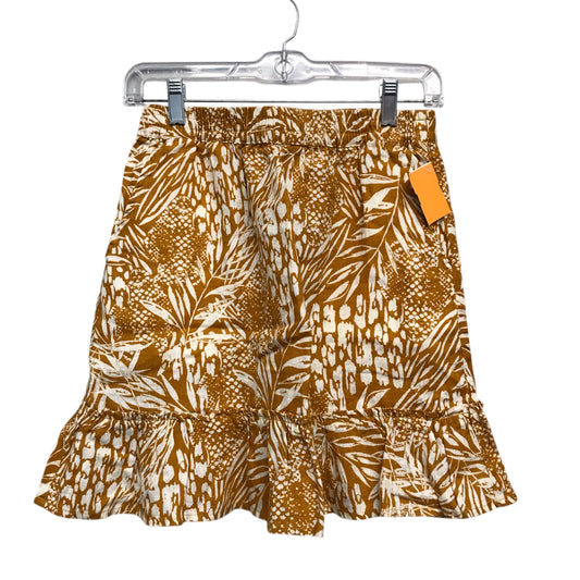 Skirt Mini & Short By Christian Siriano In White & Yellow, Size:4