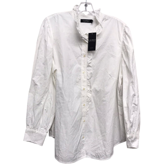 Top Ls By Lauren By Ralph Lauren In White, Size:1X