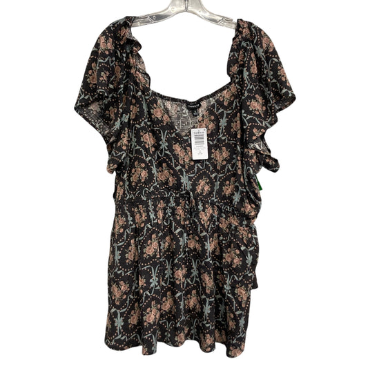 Top Ss By Torrid In Floral Print, Size:3X