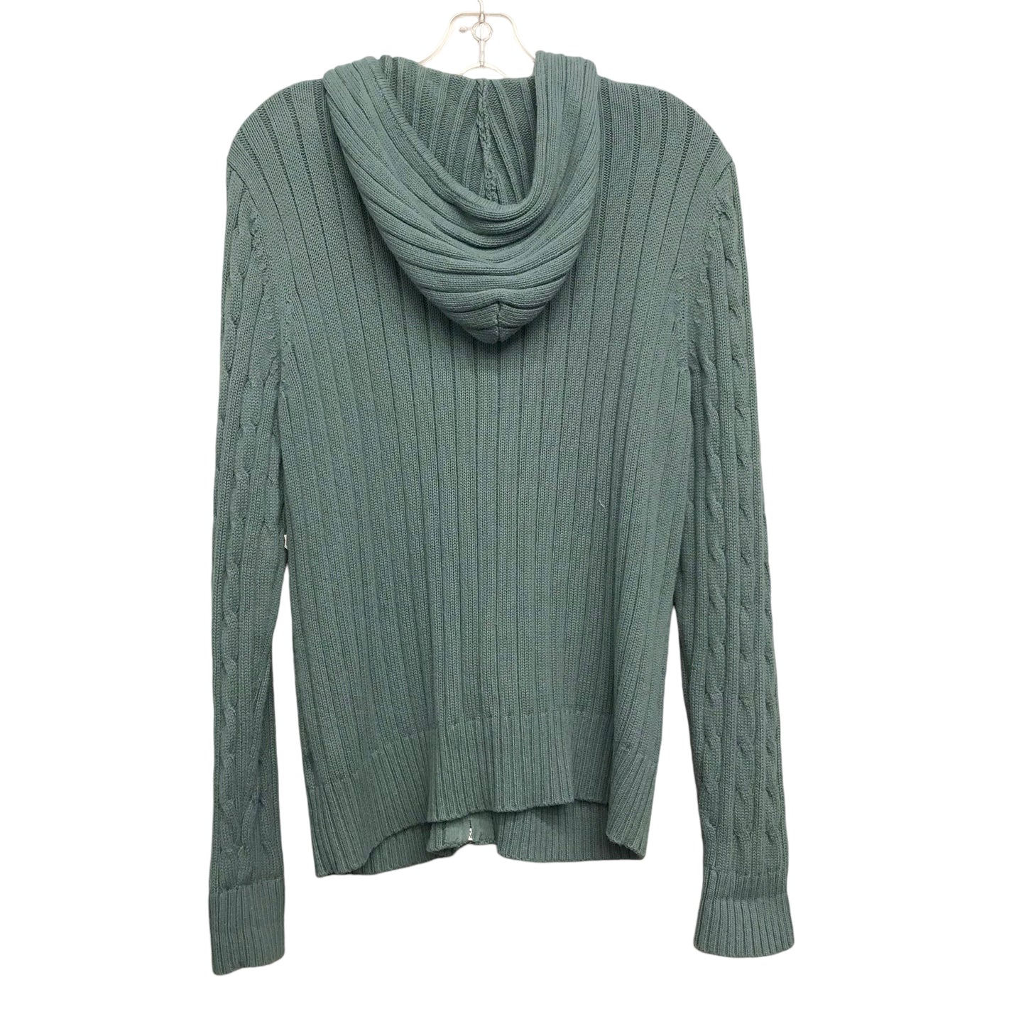 Sweater Cardigan By St Johns Bay In Green, Size:L