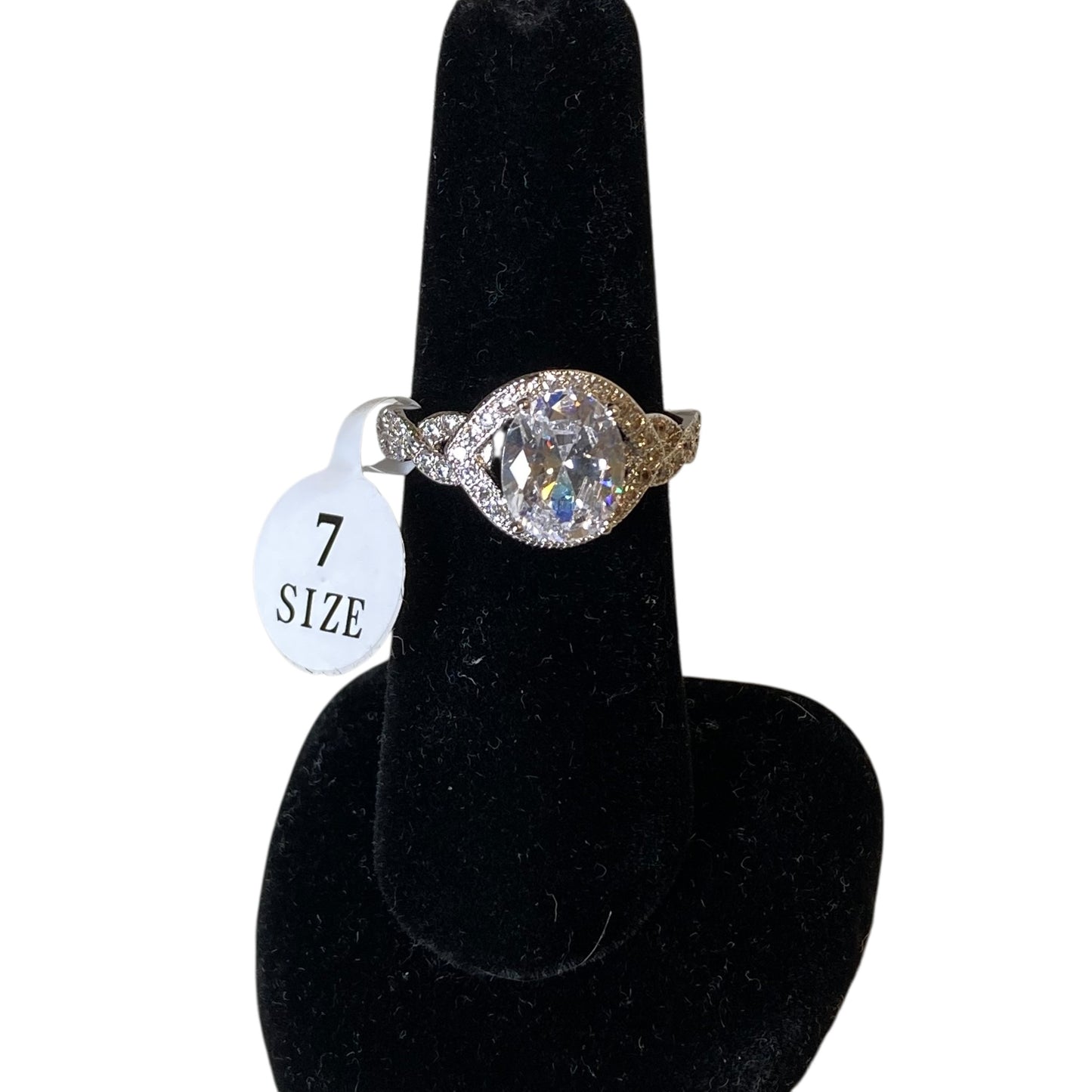 Ring Statement  In Silver, Size:7