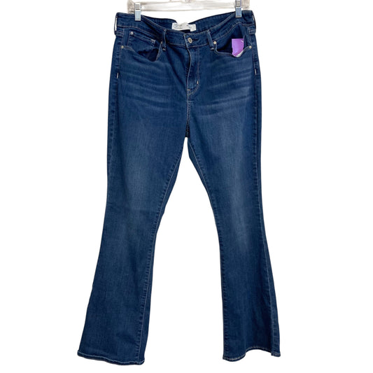 Jeans Boot Cut By Levis In Blue Denim, Size:16