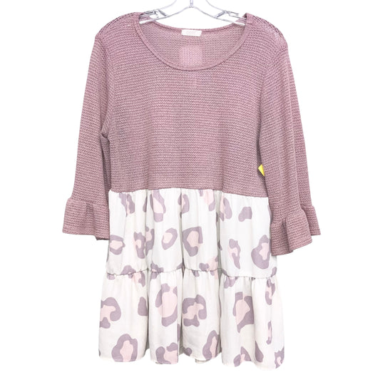 Top 3/4 Sleeve By Oddi In Pink, Size:L