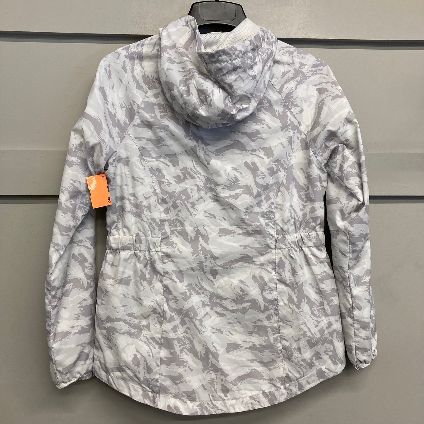 Athletic Jacket By New Balance In Grey & White, Size:M