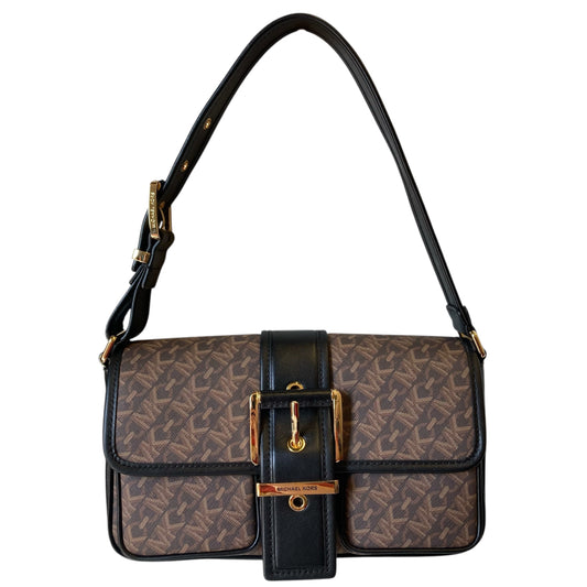 Handbag Designer By Michael Kors In Black & Brown, Size:Medium
