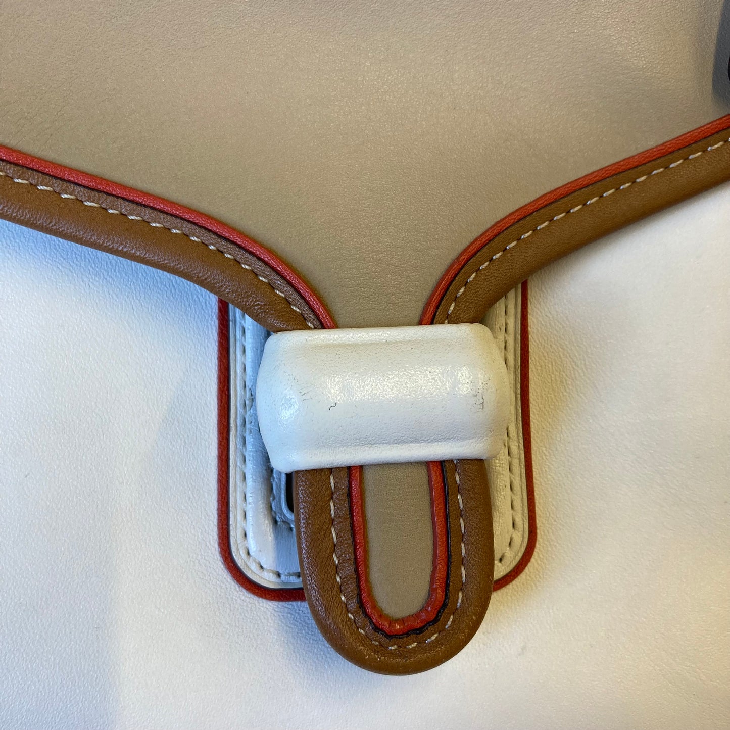 Crossbody Designer By Coach In Cream, Size:Medium
