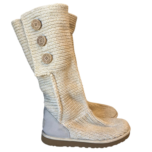 Boots Designer By Ugg In Cream, Size:11