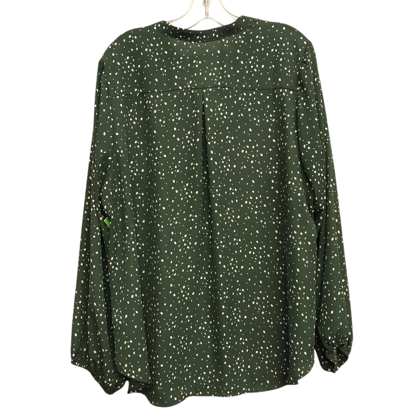 Top Ls By Lush In Green & White, Size:1X