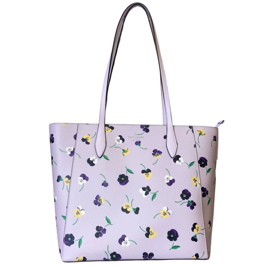 Tote Designer By Kate Spade In Purple & Yellow, Size:Large