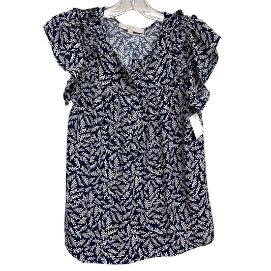 Top Sleeveless By Loft In Navy, Size:Xs