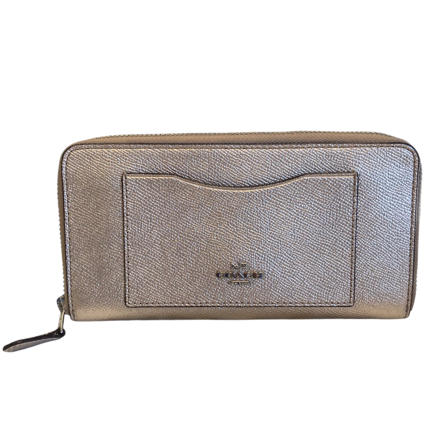 Wallet Designer By Coach In Gold, Size:Large