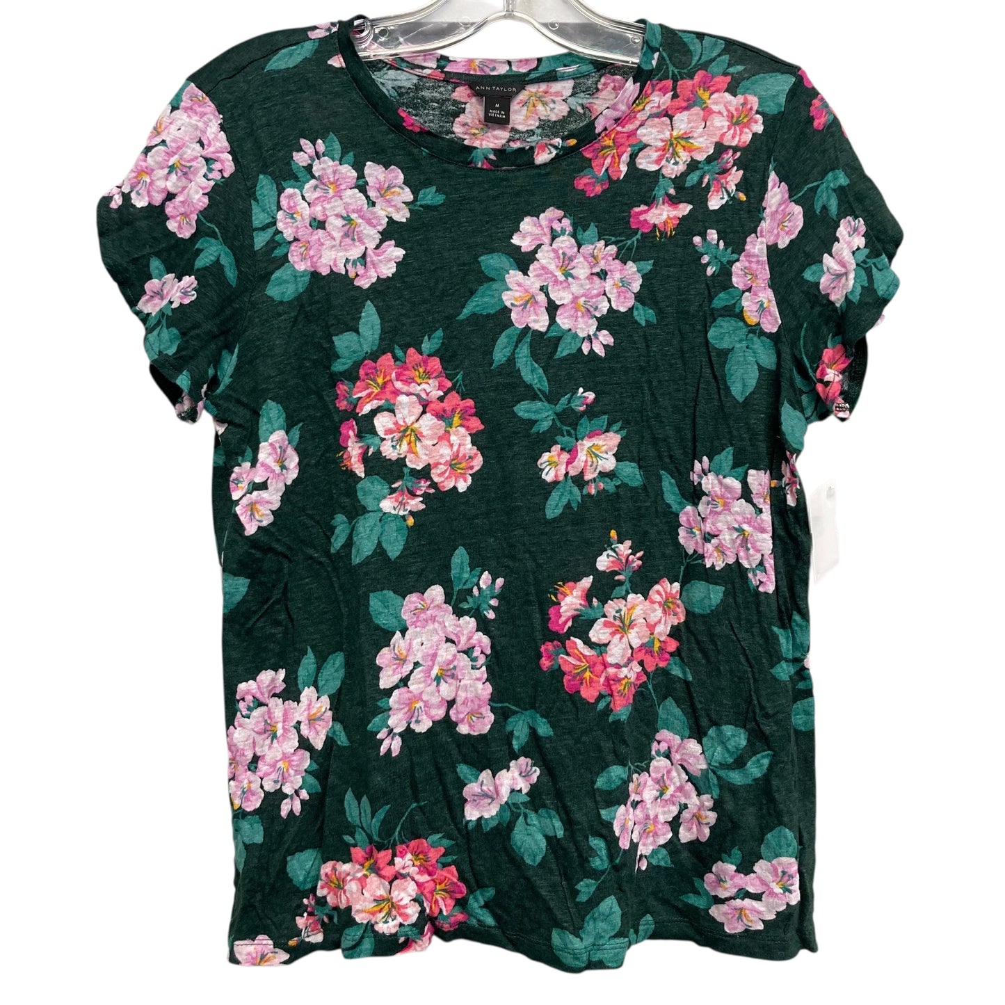Top Ss Basic By Ann Taylor In Floral Print, Size:M