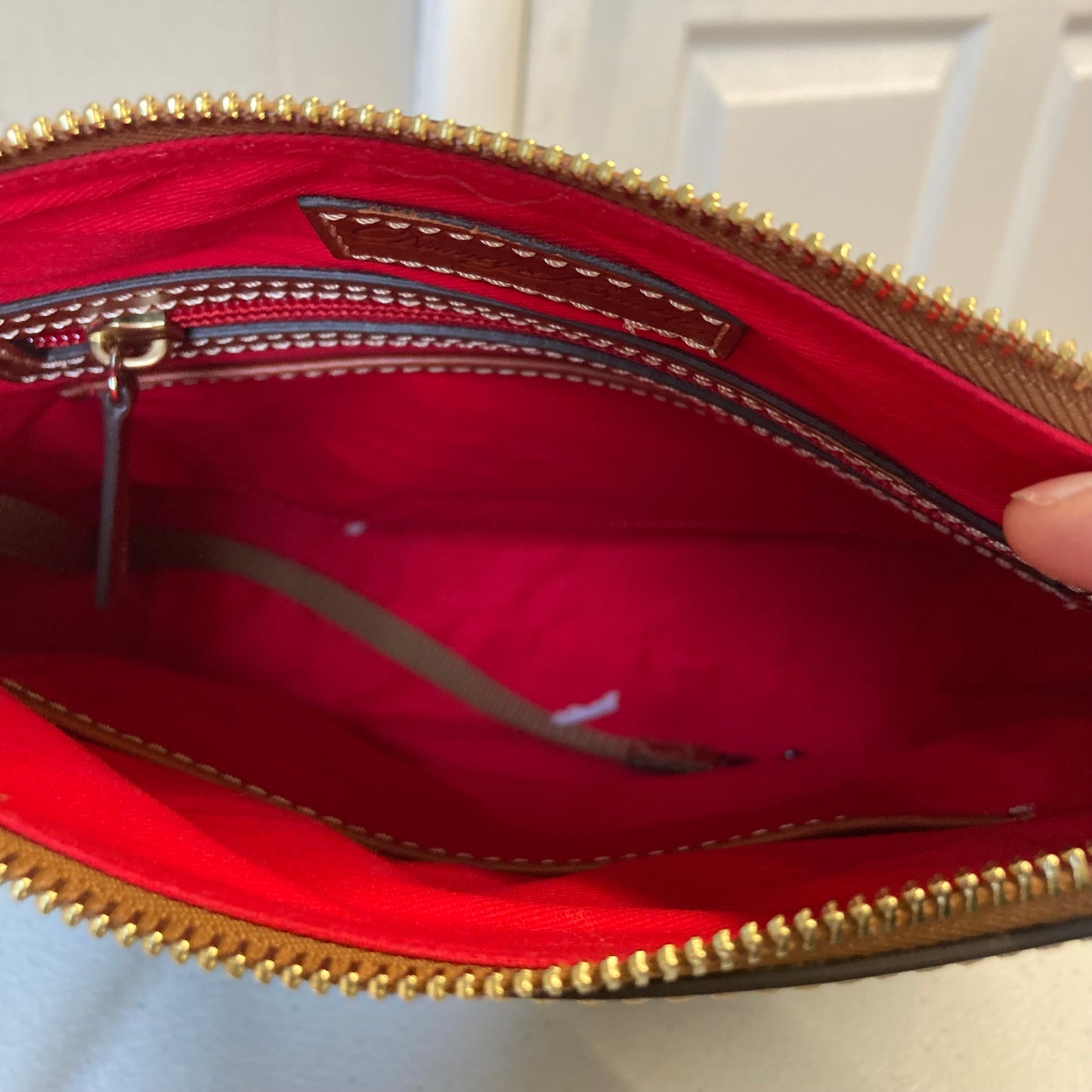 Crossbody Designer By Dooney And Bourke In Black & Brown, Size:Medium