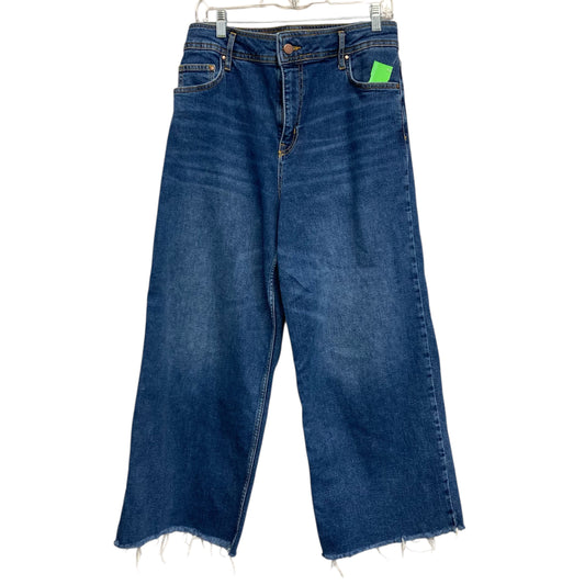 Jeans Wide Leg By Boden In Blue Denim, Size:10