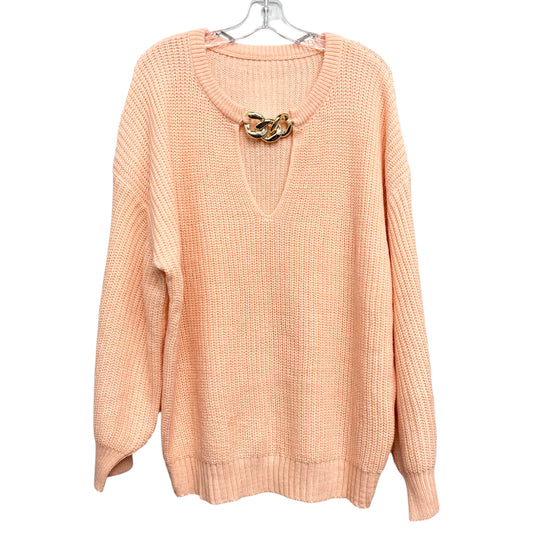 Sweater By Shein In Peach, Size:3X