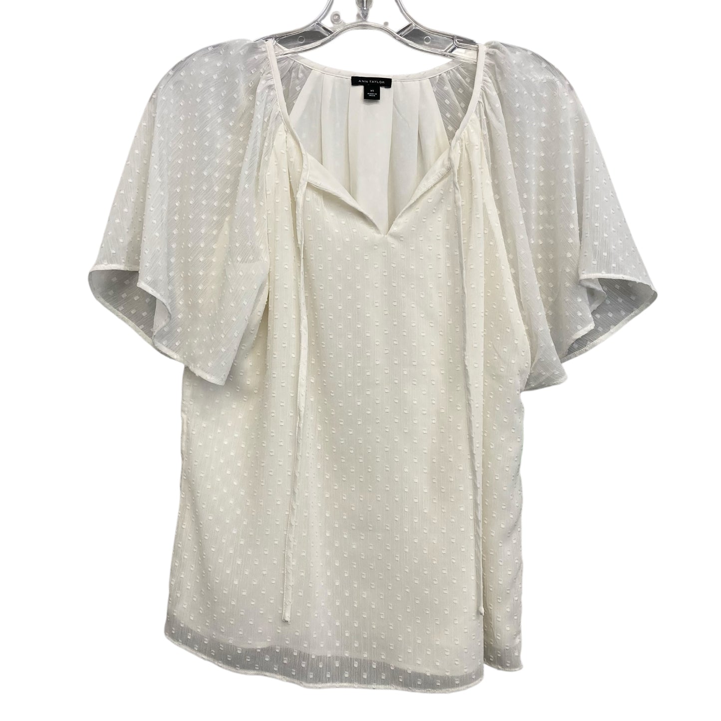 Top Ss By Ann Taylor In Cream, Size:Xs