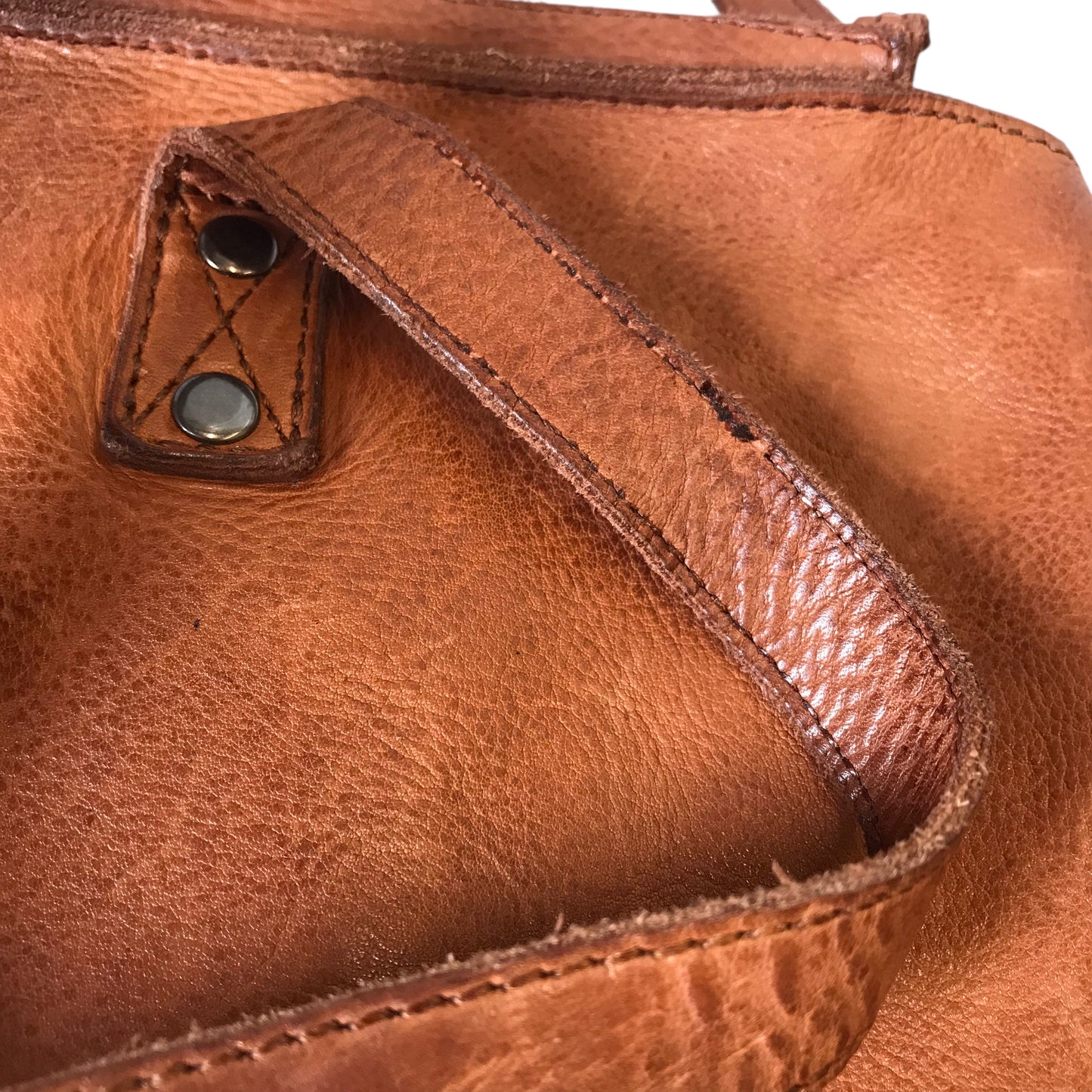 Handbag Leather By Vilenca Holland In Brown, Size:Large