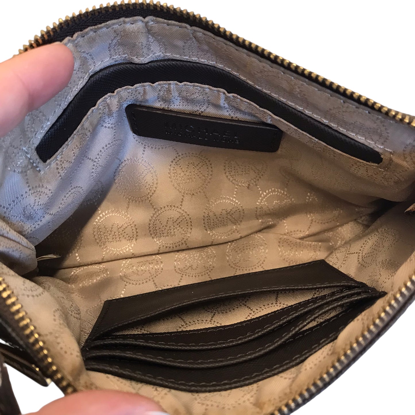 Wristlet Designer By Michael Kors In Brown, Size:Large