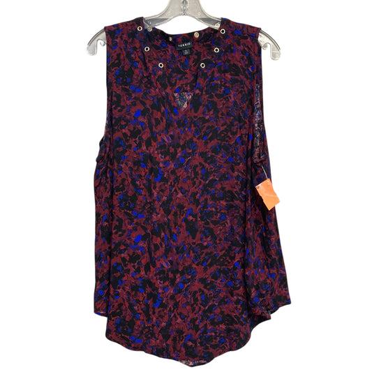 Top Sleeveless By Torrid In Black & Red, Size:3X