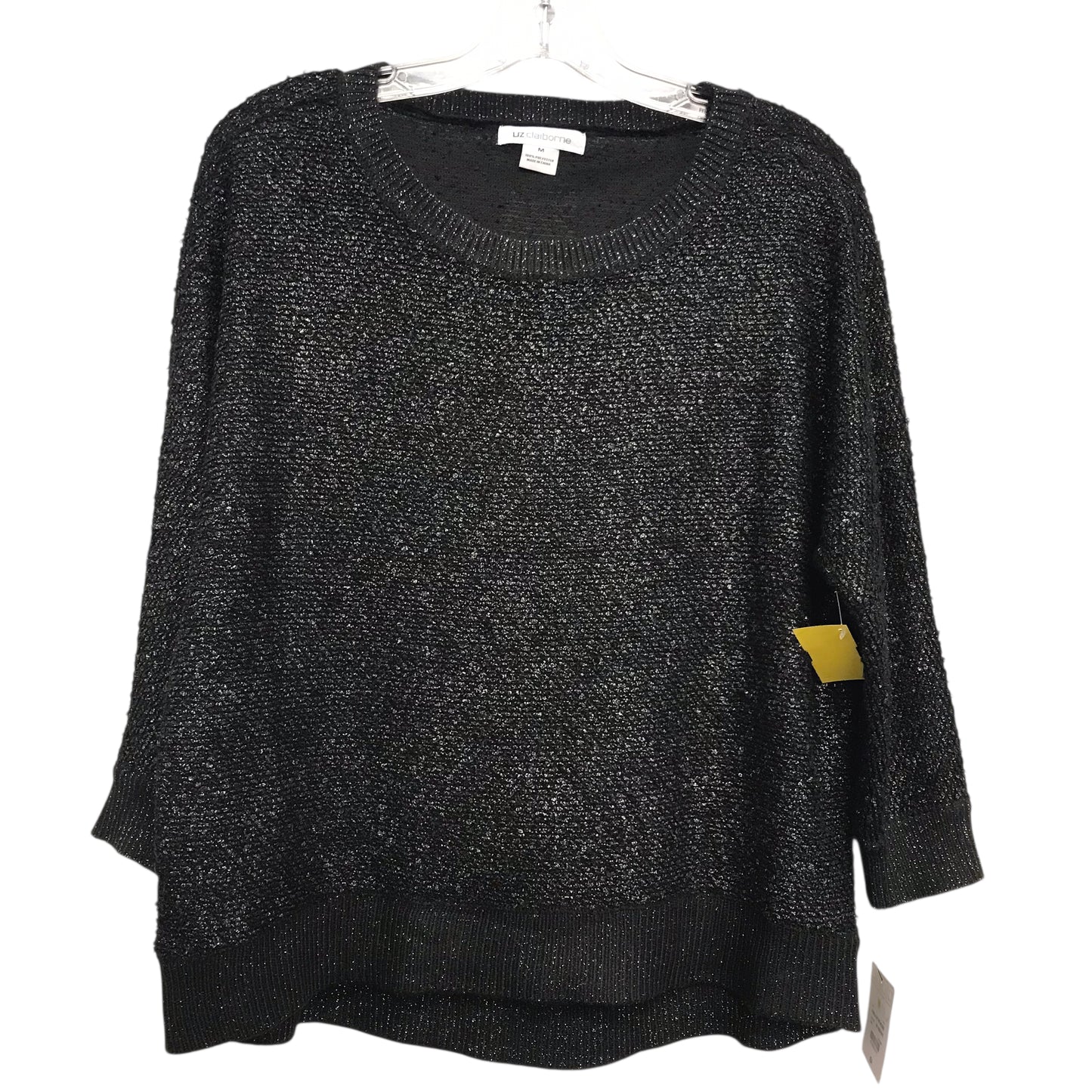 Sweater By Liz Claiborne In Silver, Size:M