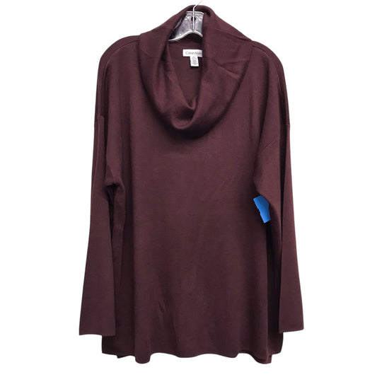 Sweater By Calvin Klein In Purple, Size:1X