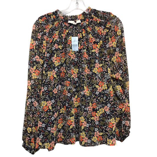 Top Ls By Loft In Floral Print, Size:Lp