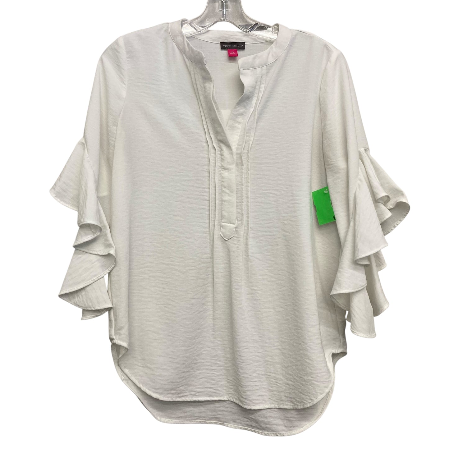 Top 3/4 Sleeve By Vince Camuto In White, Size:Xs
