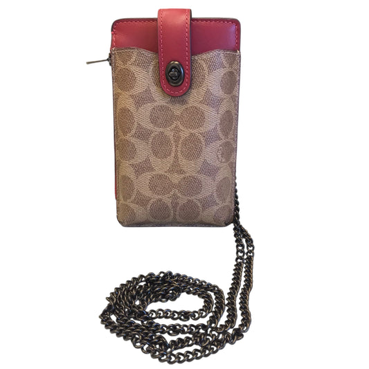 Crossbody Designer By Coach In Tan, Size:Small