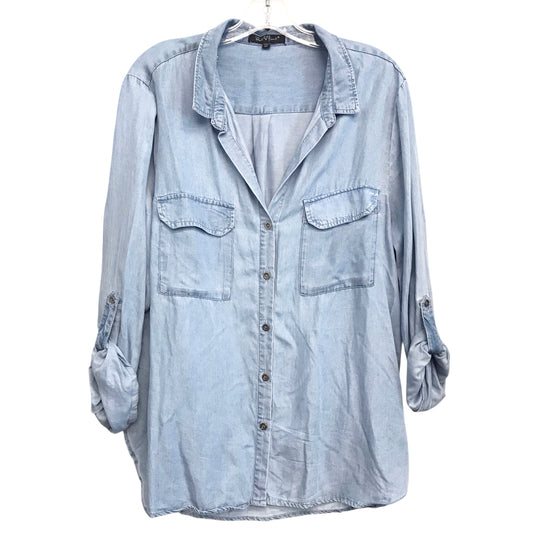 Top Ls By Velvet Heart In Blue Denim, Size:Xl
