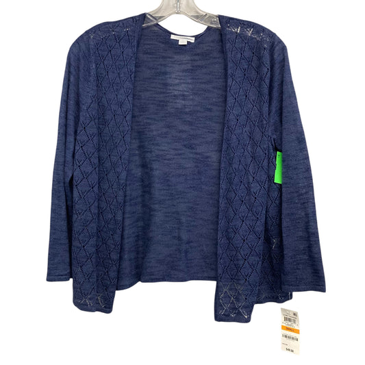 Sweater Cardigan By Charter Club In Blue, Size:S