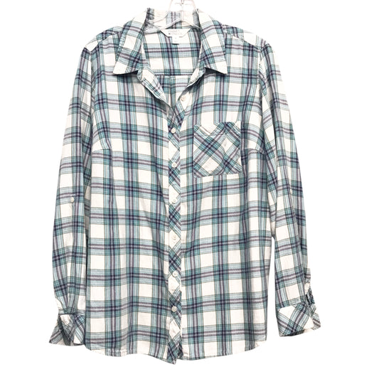 Top Ls By Market & Spruce In Plaid Pattern, Size:1X