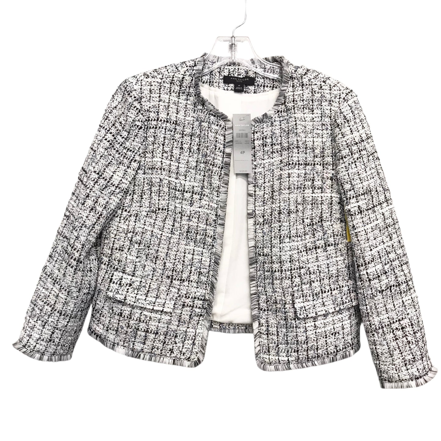 Blazer By Ann Taylor In Black & Pink, Size:Sp