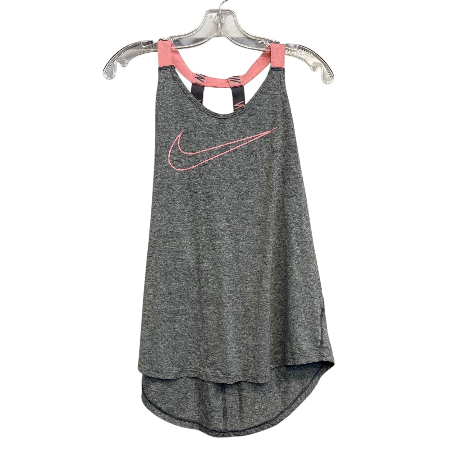 Athletic Tank Top By Nike Apparel In Grey, Size:L