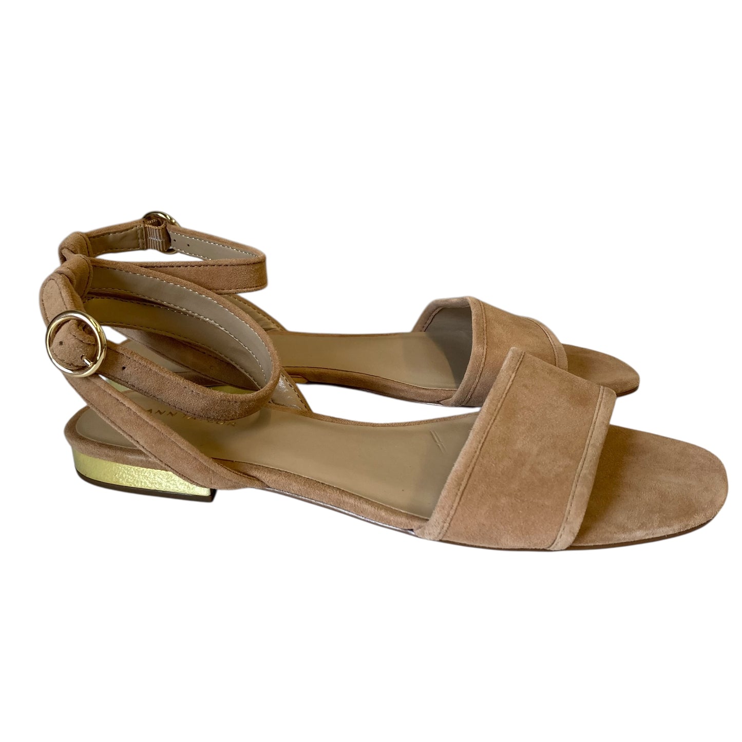 Sandals Flats By Ann Taylor In Tan, Size:7.5