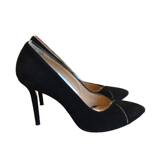 BLACK SHOES DESIGNER by CHARLOTTE OLYMPIA Size:10.5