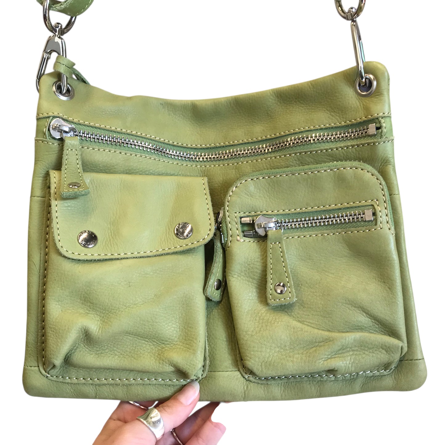 Crossbody By Fossil In Green, Size:Medium