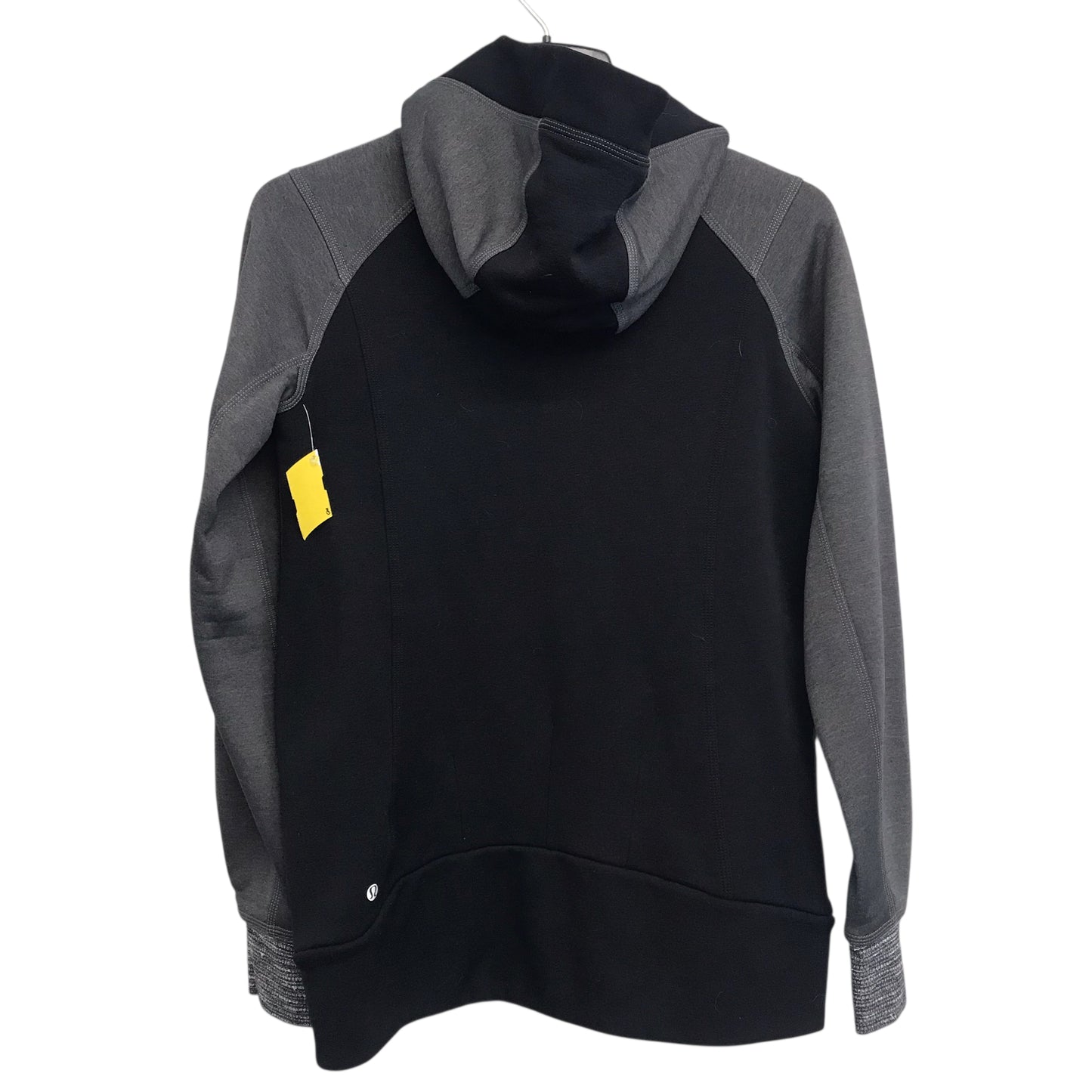 Athletic Jacket By Lululemon In Black & Grey, Size:S