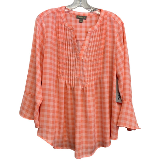 Top 3/4 Sleeve By Style And Company In Coral, Size:Xlp