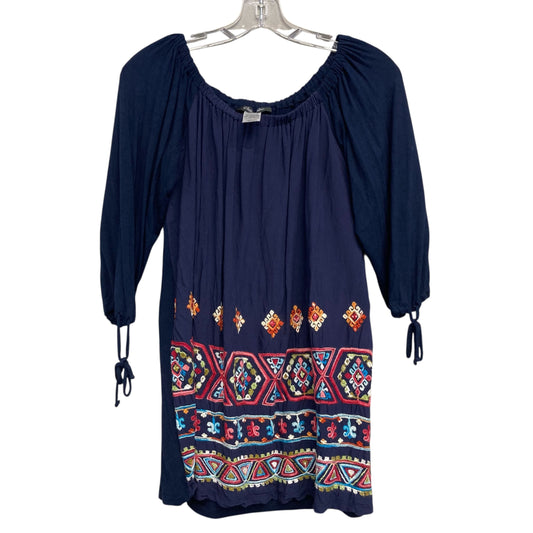 Top Ls By Only Nine In Navy, Size:Xl