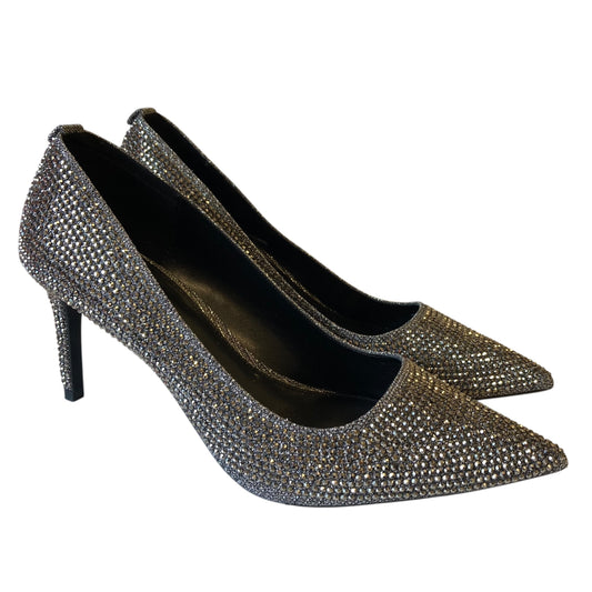 Shoes Heels Stiletto By Michael By Michael Kors In Silver, Size:10