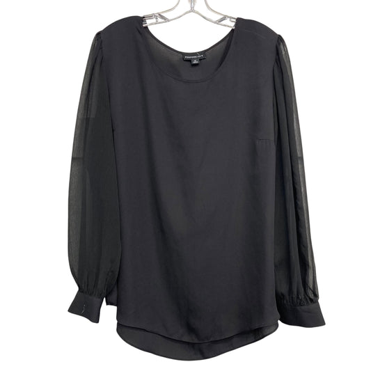 Top Ls By Fortune & Ivy In Black, Size:Xl