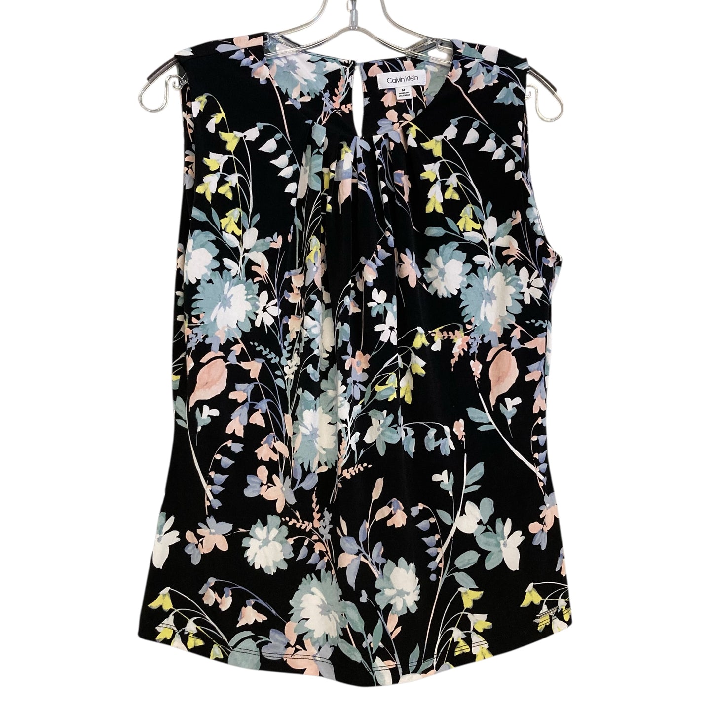 Top Sleeveless By Calvin Klein In Floral Print, Size:M