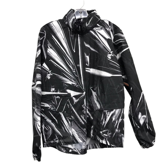 Jacket Windbreaker By Nike In Black & White, Size:M